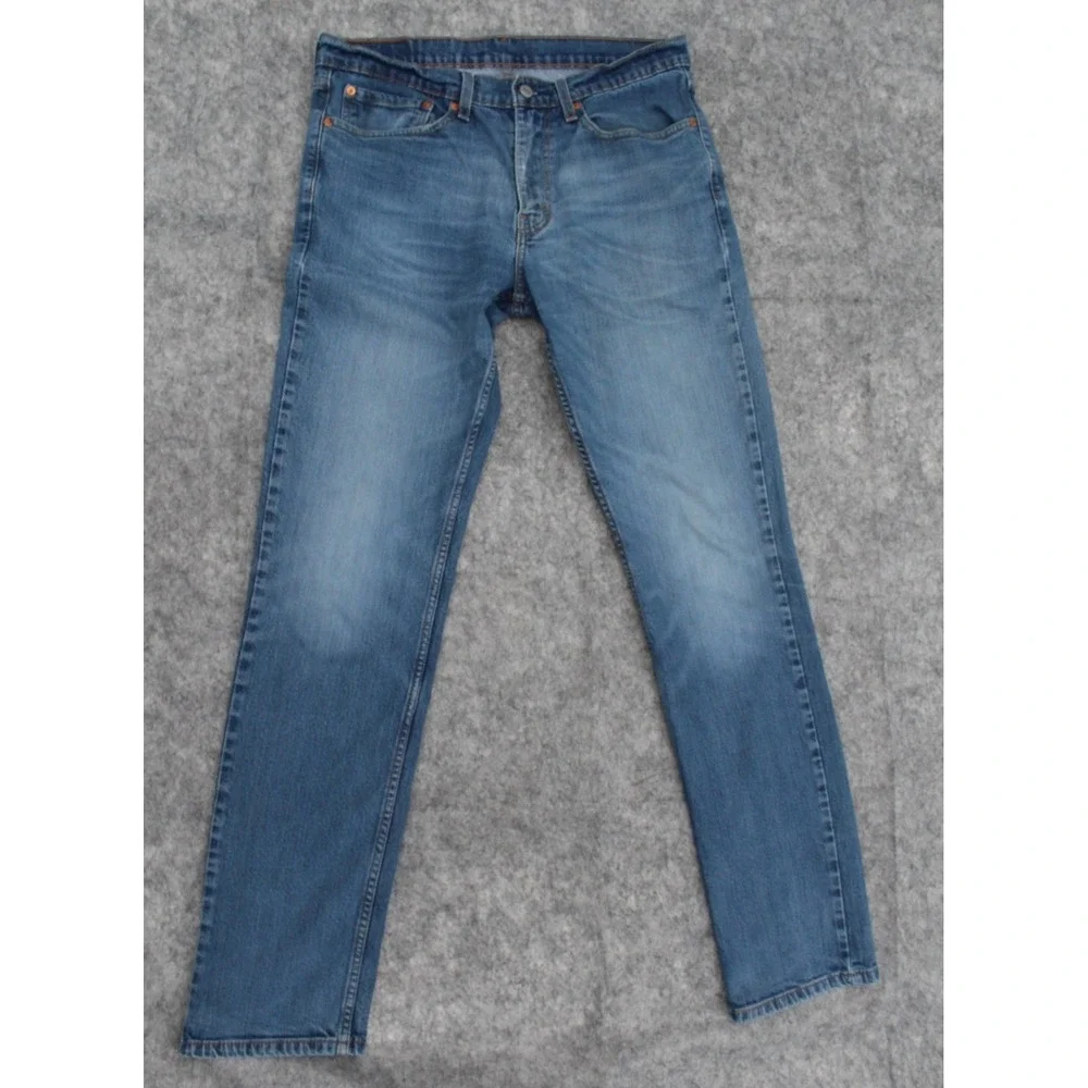 Levi's 511 Jeans Men's 34x32 (Tag 34x34) Blue Stretch Slim Fit Straight Denim